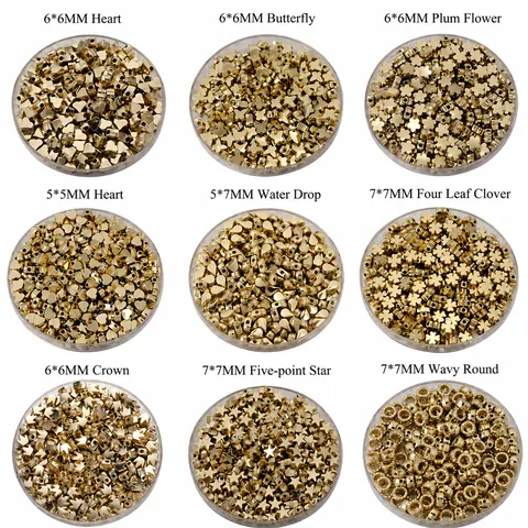 CCB Electroplated Loose Spacer Beads Heart Butterfly Star Clover Shapes For DIY Bracelet Necklace Jewelry Making Finding