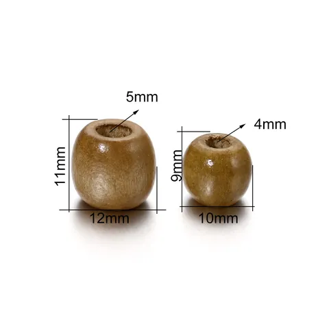 Natuurlijke Esdoornhout Ronde Losse Kralen Groot Gat Gepolijst Houten Spacer Kralen Voor DIY Sieraden Armband Ketting Ambacht