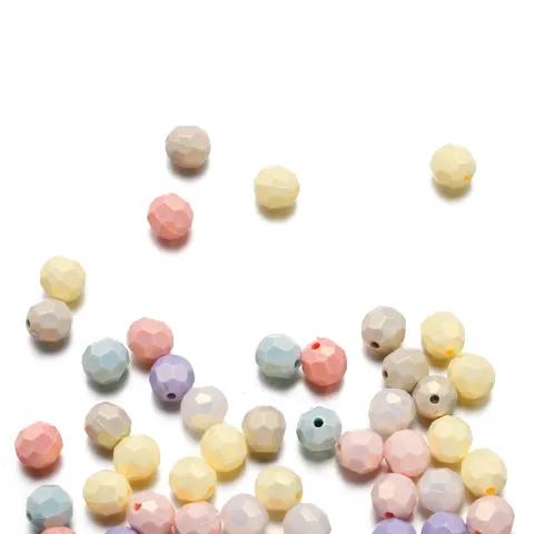 Acryl Facettierte Bonbonfarbene Lose Perlen Unregelmäßige Runde Tropfen Macaron Farbperlen Für DIY Schmuckherstellung Armband Halskette