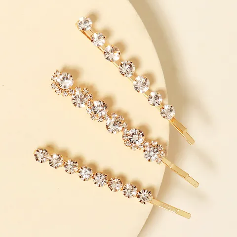 Gold Metall Strass Bobby Pins Funkelnde Kristall Haarspangen Ins Stil Haar Barrettes Für Damen Hochzeit Party Zubehör