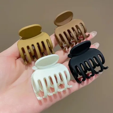 Matte Acryl Hoge Paardenstaart Haarklauw Voor Vrouwen Minimalistisch Kleine Haarspeld Haarfixatie Hulpmiddel Mode Haaraccessoires