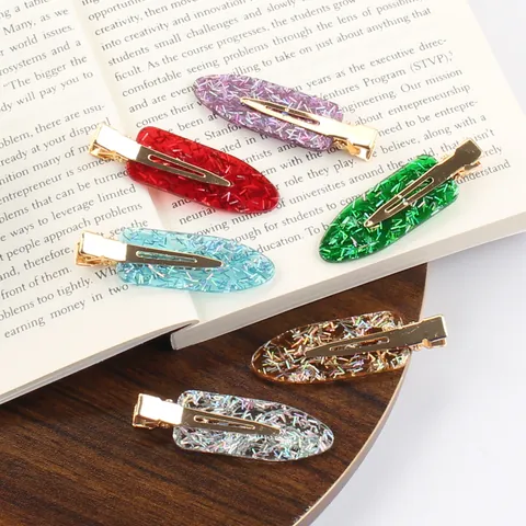 Koreaanse Minimalistische Celluloseacetaat Haarclip Met Glitterpailletten Laser Sparkle All-Match Haarcasual Voor Vrouwen Mode Accessoires