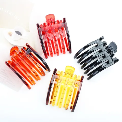 Grote Matte Glanzende Plastic Haarklem Voor Vrouwen Vijf Tanden Antislip Sterke Grip Paardenstaart Haaraccessoires Haarklemmen