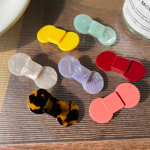 Sweet Cellulose Acetate Bowknot Hair Clip Korean Style Minimalist Colorful Hairpin For Women Daily Fashion Accessories
