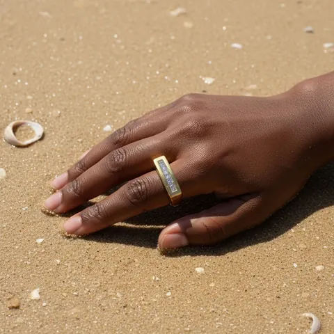 Anillo de Acero Inoxidable Geométrico Con Circonia Para Mujer Incrustación De Madreperla Chapado En Oro 18K Anillo Cuadrado Joyería Regalo