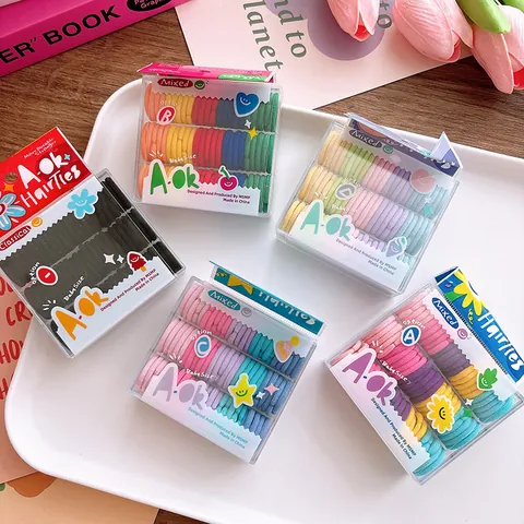 Mini Elastic Hair Ties For Toddlers Kids Girls Colorful High Stretch Seamless Hair Bands Assorted Hair Accessories Baby Size