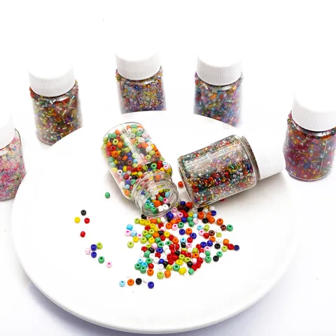 Glass Seed Beads For DIY Jewelry Making 2mm Round Beads In Bottle Small Seed Beads Accessories For Bracelet Necklace Handcraft Beads