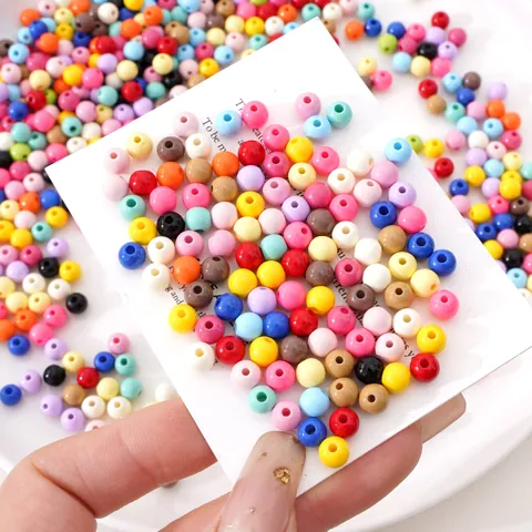 DIY Acryl Lackierte Runde Perlen Für Die Schmuckherstellung Armbänder Halsketten Telefonketten Lose Perlen Mehrfarbig Handgefertigtes Bastelzubehör