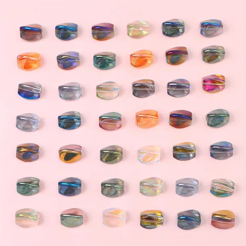 Irregular Glass Beads Aurora AB Coating Faceted Loose Beads For DIY Bracelet Necklace Jewelry Making Handicrafts Materials