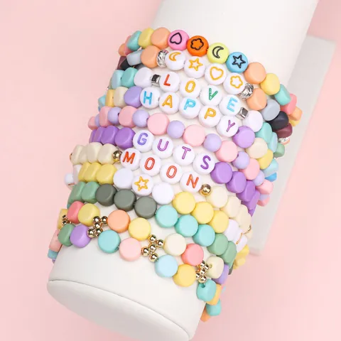 Acrylic Matte Flat Round Beads Colorful Macaron Spacers For DIY Jewelry Making Bracelet Necklace Phone Chain Handicraft Accessories
