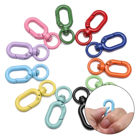 Colorful Alloy Lobster Clasp Swivel Snap Hook For Keychains DIY Bag Backpack Hardware Accessory Jewelry Making Buckle