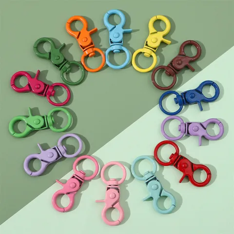Ganchos Giratorios de Aleación de Colores Cierre de Langosta de Metal para Llaveros DIY Accesorios de Bolsos