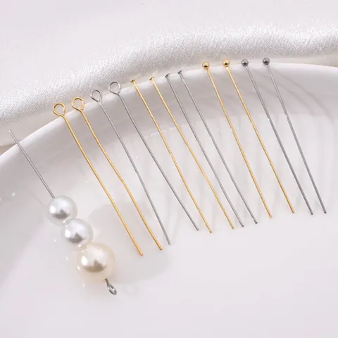 Stainless Steel Jewelry Making Findings Eye Pins T Pins Ball Pins Crimp Bead Covers For DIY Necklaces Bracelets Earrings