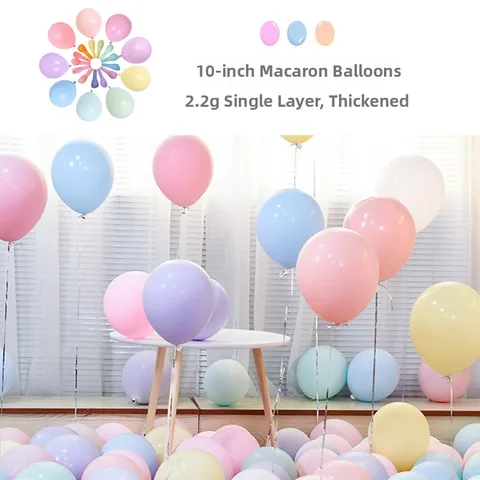 Macaron Thickened Round Latex Balloons Dreamy Pastel Colors For Wedding Birthday Party Decorations Celebration Scene Decor