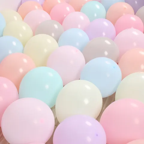 Ballons en Latex Ronds Épaissis Macaron Couleurs Pastel de Rêve Pour Décorations de Fête d'Anniversaire de Mariage
