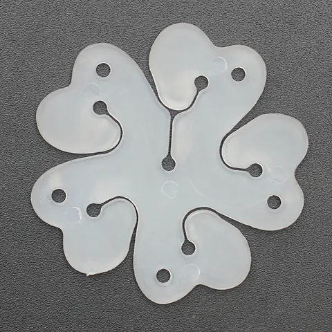 Clips de Globo en Forma de Flor Hebilla de Globo de Flor de Ciruelo para Decoración de Fiesta de Boda Cumpleaños Accesorios de Globo Blanco Transparente