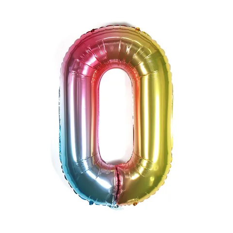 Large Aluminum Foil Mylar Number Balloons Metallic Numbered Balloon For Birthday Wedding New Year Party Decoration Celebration
