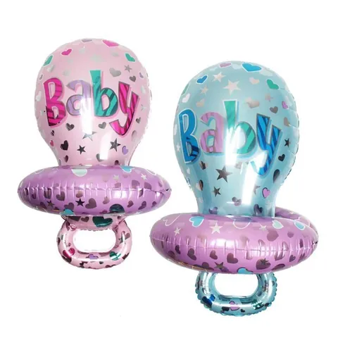 Globos de Papel de Aluminio con Forma de Chupete para Bebé Globo Inflable para Baby Shower Fiesta de Cumpleaños Decoración