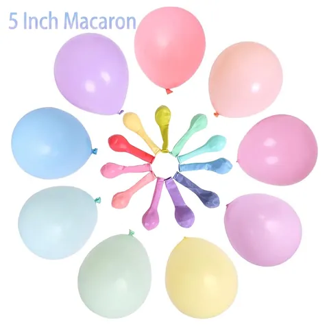 5 Inch Macaron Latex Balloons Small Round Balloons For Wedding Birthday Party Room Decoration Macaron Colors Balloon Arch DIY Supplies