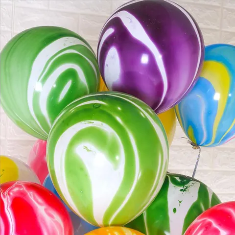 Verdickte Achat Marmor Latexballons Bunte Künstlerische Wirbelmuster Für Hochzeit Geburtstag Jubiläum Party Dekoration