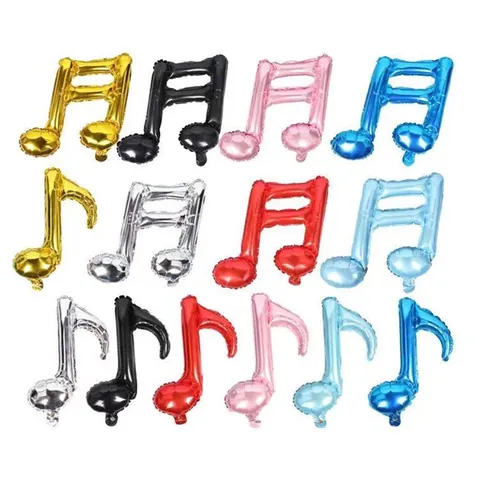 Globos de Papel de Aluminio con Forma de Nota Musical para Conciertos Cumpleaños Fiestas Musicales Decoraciones de Escenario