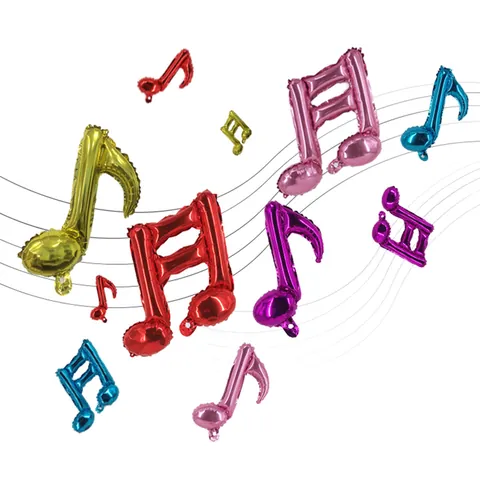 Globos de Papel de Aluminio con Forma de Nota Musical para Conciertos Cumpleaños Fiestas Musicales Decoraciones de Escenario