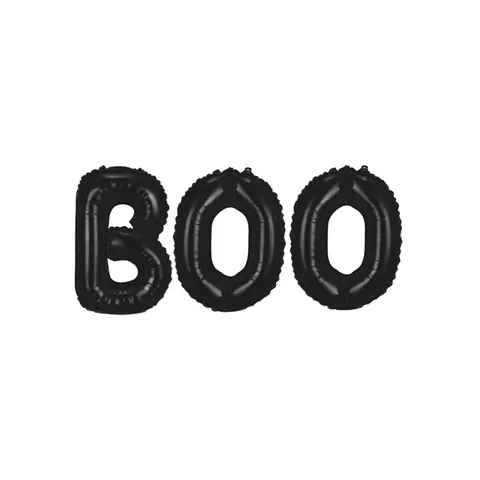 Globo Letra BOO Halloween 16 Pulgadas Globo de Papel de Aluminio Mylar Decoración de Fiesta Accesorio de Casa Embrujada