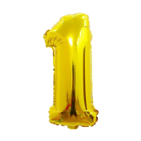 16 Inch Gold Number Balloons 0-9 Aluminum Film Foil Balloon For Birthday Party Wedding Anniversary Celebration Decoration