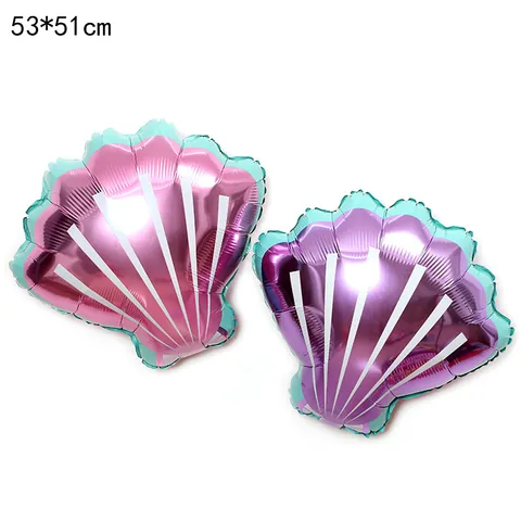 Ballon en Aluminium Forme de Coquille Thème Océan Rose Violet Ballon Mylar pour Décoration de Fête d'Anniversaire