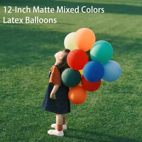 Mehrfarbige Matte Latex Luftballons für Geburtstag Picknick Party Dekoration Festliche Szene Layout Zubehör