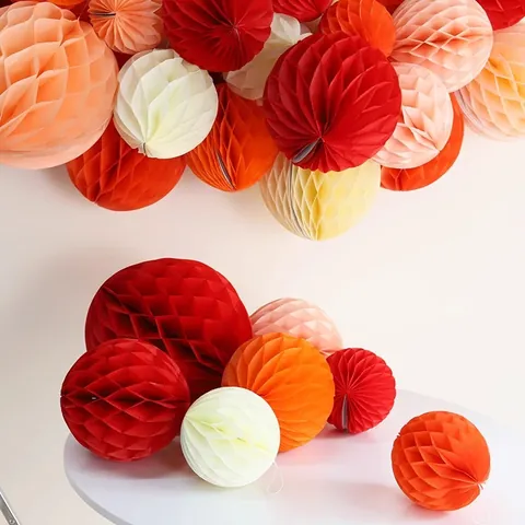Sfera di Carta a Nido d'Ape Decorazione Appendibile Per Matrimonio Festa Compleanno Celebrazione Decorazione Casa Lanterna di Carta