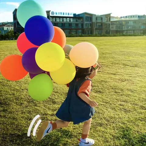 Multicolor Matte Latex Balloons for Birthday Picnic Party Decoration Festive Scene Layout Supplies