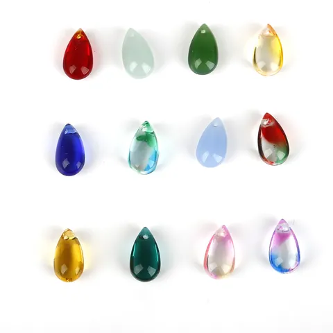 Teardrop Czech Glass Beads For Handmade Jewelry Making DIY Transparent Gradient Teardrop Charms Bulk Loose Beads Accessories