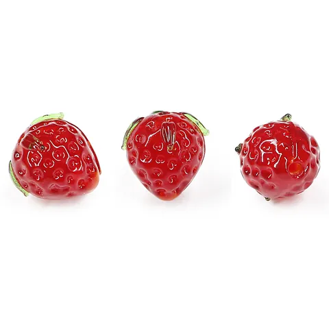 Glas Erdbeere Anhänger DIY Schmuck Charms Für Armband Ohrring Herstellung Fruchtform Lampwork Perlen Zubehör Schmuckherstellung