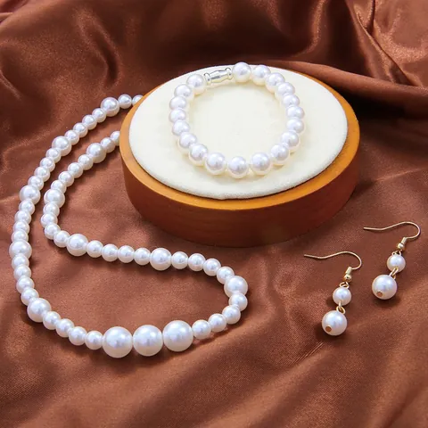 Round Glass Artificial Pearl Loose Beads DIY Jewelry Making Accessories Elegant Faux Artificial Pearl Beads For Handmade Bracelet Necklace Handicraft