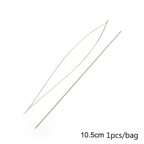Set di Aghi per Perline con Cruna Grande in Acciaio Inossidabile Sottili Aghi Aperti per la Creazione di Gioielli Fai-da-te Bracciali Collane