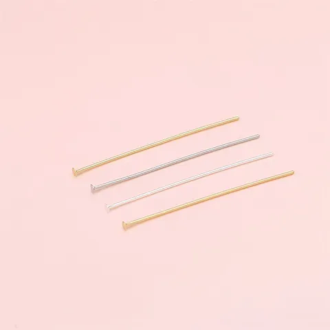 14K Gold Plated Copper T-Pins Head Pins For DIY Jewelry Making Handmade Beading Earrings Findings Materials Components
