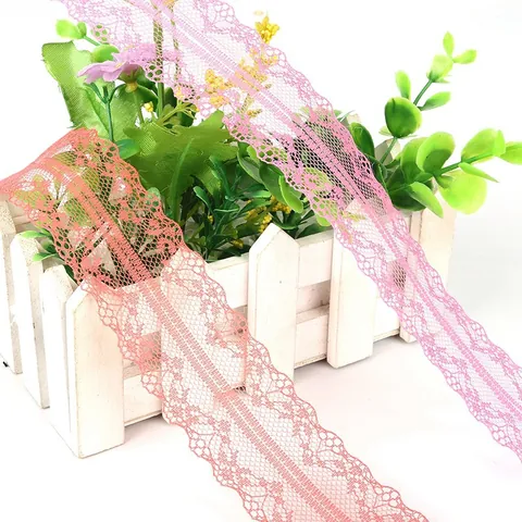 Elegant Polyester Lace Trim Hollow Floral Ribbon For DIY Sewing Craft Hair Accessories Clothing Decoration Lace Edging
