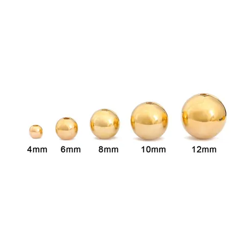 Plastic CCB Round Loose Beads Electroplated Metallic Spacer Beads For DIY Jewelry Making Bracelet Necklace Accessories