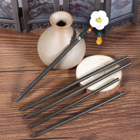 Vintage Holz Haarnadel Retro Chinesischer Stil Haarschmuck DIY Schmuckherstellung Zubehör Material Für Damen Hanfu Dekor