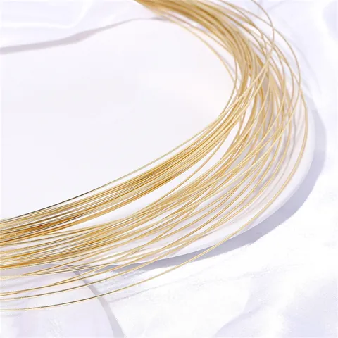 14K Gold Silver Plated Copper Wire Semi Hard Jewelry Making Cord For DIY Beading Craft Styling Wire Jewelry Material