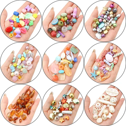 Vintage Baroque Acrylic Resin Alloy Mixed Beads Blind Box For DIY Jewelry Making Necklace Bracelet Pendants Craft Accessories