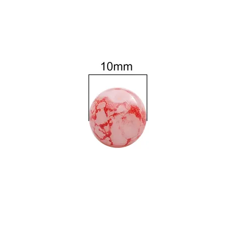 Glass Beads Faux Cracked Porcelain Round Loose Beads For DIY Jewelry Making Bracelets Necklaces Handmade Crafts Women Jewelry Accessories