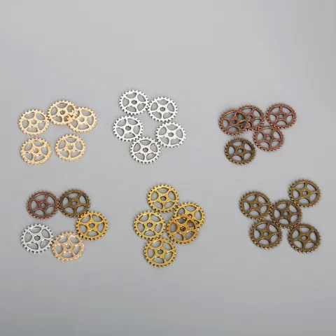 Vintage Legering Tandwiel Bedeltjes Gemengde Kleuren Voor Steampunk Sieraden Maken DIY Handgemaakte Onderdelen Accessoires