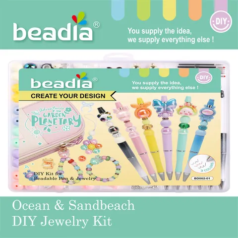 DIY Perlenstift Set Mit Acrylperlen Und Cartoon Anhängern Für Schmuckherstellung Handgefertigte Schreibwaren Geschenk Für Kinder