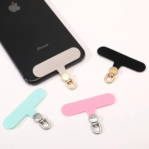Durable Oxford Cloth Phone Lanyard Tether Patches With Rotating Metal Buckle Universal Phone Case Connector Patch For DIY Decoration