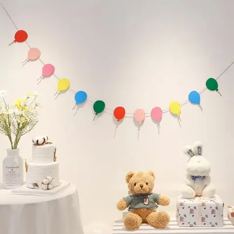 Striscione di Carta Multicolore a Forma di Palloncino Ghirlanda per Decorazione Compleanno Matrimonio Festa