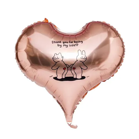 Large Heart Shaped Aluminum Foil Balloons Metallic Printed Balloons For Wedding Birthday Valentine Party Decoration Supplies