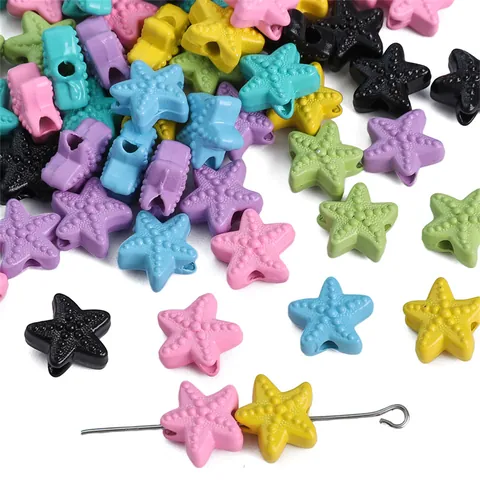 Perline colorate in lega a forma di stella marina Ciondoli a forma di stella marina per braccialetti fai da te Collane Orecchini Accessori per gioielli per donne bambini