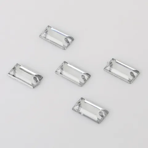 Rectangular Sew On Rhinestones Acrylic Crystal Flatback Dual Holes For DIY Clothing Wedding Dress Decoration Accessories